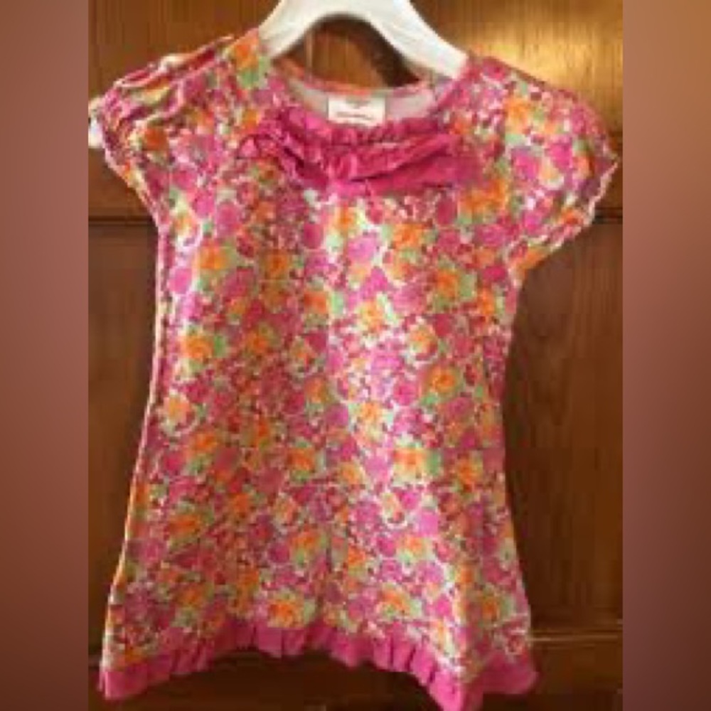 Hanna Andersson Pink Orange Floral Dress